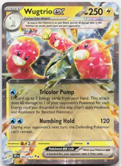 Wugtrio ex 060/162 Double Rare Temporal Forces Pokemon Holo Near Mint - Image 1