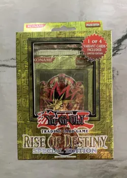 Yu-Gi-Oh! Rise Of Destiny 1st Edition English 3 Booster Pack Box Factory Seal - Image 1