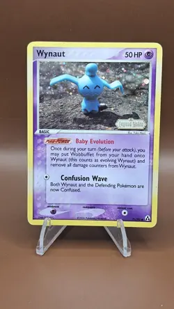 Pokemon Card Ex Legend Maker Wynaut 71/92 2006 Reverse Stamped Holo MP - Image 1