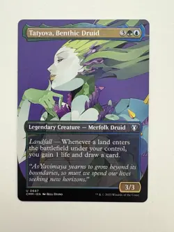 Tatyova Benthic Druid Showcase Profile MTG Magic the Gathering Card NM Mint CMM - Image 1