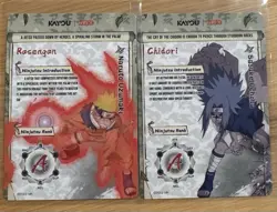 KAYOU Naruto Holo 2-Card Lot Naruto NREA02-SSR-009L3 & Sasuke NREA02-SSR-010L3 - Image 2
