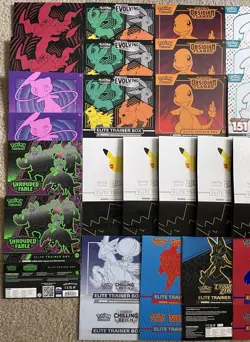 Pokemon Trading Card ETBs Game Elite Trainer Box Cover (Only) Sleeves Lot Of 40 - Image 2