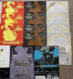 Pokemon Trading Card ETBs Game Elite Trainer Box Cover (Only) Sleeves Lot Of 40 - Image 4
