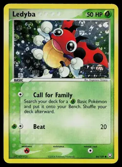 Pokemon Card - Ledyba Team Rocket Returns 64/109 Reverse Holo Common Stamped - Image 1