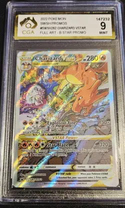 Pokemon TCG - Charizard Vstar UPC Black Star Promo 2022 SWSH 262 CGA 9 MINT - Image 1