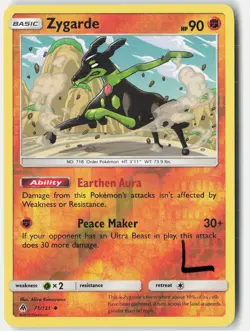 Zygarde 71/131 Uncommon Forbidden Light Pokemon Reverse Holo Lightly Played - Image 1