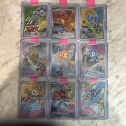 2026 Pokemon First Partner Illustration Collection Series 1 Complete Set of 9 - Image 1