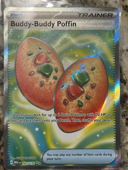 Buddy Buddy Poffin 167/132 Mega Evolution Full Art Secret Rare Pokemon Card NM - Image 1