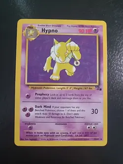 Hypno - 23/62 - Pokemon Fossil Unlimited Rare Card WOTC MP - Image 1