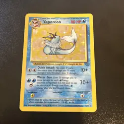 Pokemon TCG Jungle Vaporeon Holo Card 12/64 Unlimited Rare LP/NM Condition - Image 1