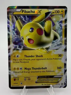 Pikachu EX XY174 Holo XY Promo Pokemon Moderately Played - Image 1