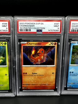 Pokemon 151 Poster Collection Promo Set PSA 9 Charmander Squirtle Bulbasaur - Image 3