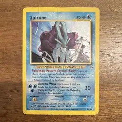 Suicune 14/64 Neo Revelation Holo Rare 70 HP English 2000 - Damaged/Creased - Image 1