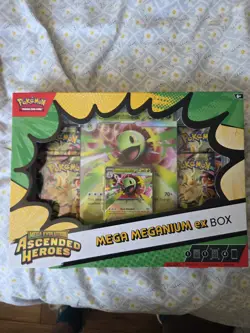 Mega Meganium EX Box -Mega Evolution Ascended Heroes Pokemon TCG Factory Sealed - Image 1