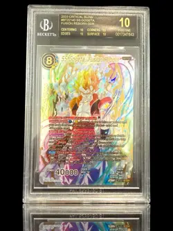 💎 BLACK LABEL BGS Dragon Ball Super Card Game SS Gogeta Critical Blow BT22-140 - Image 1