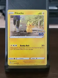 Pokemon Pikachu TCG Holo Rare Card Pokemon Go Promo 027/078 - Image 1