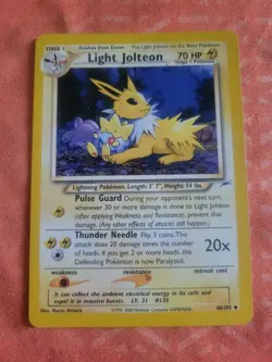 Pokemon TCG Light Jolteon Neo Destiny Card 48/105 Regular - Image 1