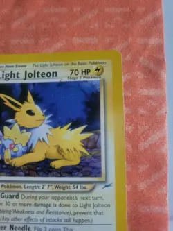 Pokemon TCG Light Jolteon Neo Destiny Card 48/105 Regular - Image 3