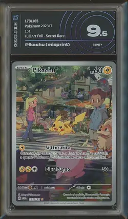 Pokemon Card Italian - Pikachu AR #173 - MEW 151 - AiGrading 9.5 - Image 2