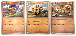 Tepig Pignite Emboar Complete Evolution Line 3 Card Lot White Flare - Image 1