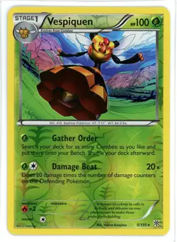 Vespiquen Reverse Holo 5/135 Plasma Storm Pokemon Card - Image 1