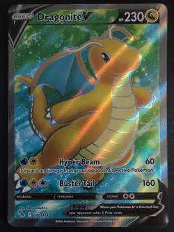 Dragonite V (Full Art) Ultra Rare Holo Pokemon GO 076/078 NM - Image 1