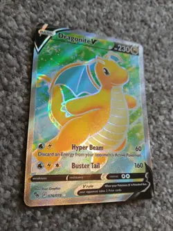 Pokemon Card Dragonite V (Full Art) 076/078 Pokemon GO Holo - Image 2