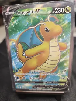 Pokemon TCG Dragonite V (Full Art) Pokemon Go 076/078 Holo Ultra Rare - Image 1