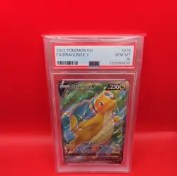 Dragonite V (Full Art) 076/078 Pokemon GO Holo PSA 10 - Image 1