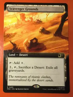MTG: MARVEL SUPER HEROES, SCAVENGER GROUNDS,0491, RARE, REGULAR, MAR - Image 1