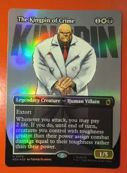 MTG: MARVEL SUPER HEROES, 0374,THE KINGPIN OF CRIME, MSH, FOIL FINISH, UNCOMMON - Image 1