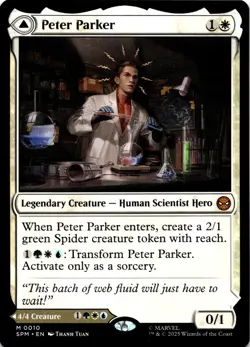 MTG Peter Parker NON-FOIL NM 10 Marvel's Spider-Man - Image 1