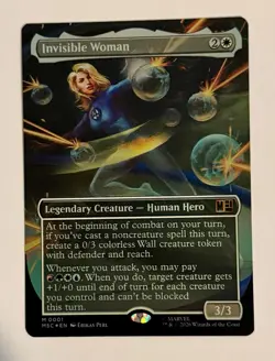 Invisible Woman (Borderless) 1 Foil NM/M Commander: Marvel MTG - Image 1