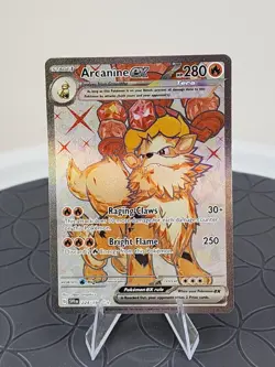 Pokemon Card Arcanine EX Holo Card 224/198 NEAR MINT Scarlet & Violet Base Set - Image 1