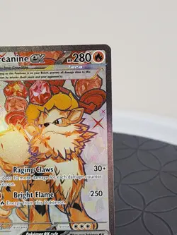 Pokemon Card Arcanine EX Holo Card 224/198 NEAR MINT Scarlet & Violet Base Set - Image 4