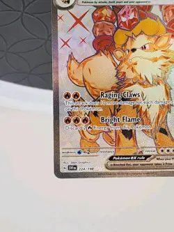 Pokemon Card Arcanine EX Holo Card 224/198 NEAR MINT Scarlet & Violet Base Set - Image 5