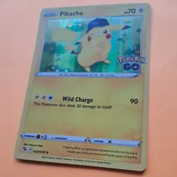 Pikachu 028/078 POKEMON GO Holo Rare Card SWSH - Image 3