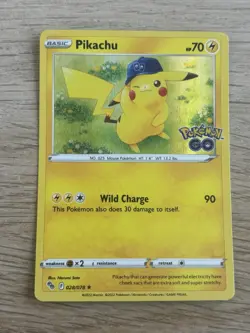 Pokemon TCG Pikachu Pokemon Go 028/078 Holo Holo Rare Near Mint Mint - Image 1