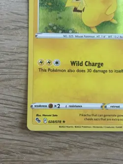 Pokemon TCG Pikachu Pokemon Go 028/078 Holo Holo Rare Near Mint Mint - Image 5