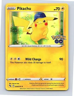Pikachu (28) Holo 028/078 Pokemon GO Holo Rare NM - Image 1