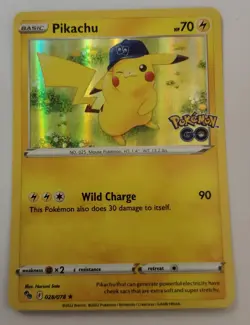 Pokemon TCG Pikachu Pokemon Go 028/078 Holo Rare - Image 1