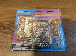 Pokemon XY Breakthrough 3 Pack Sealed Blister Pin Set Charizard Lucario - Image 1