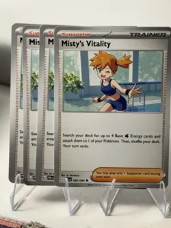 4x Misty's Vitality 080/084 Pokemon TCG Pitch Black Playset - Image 1