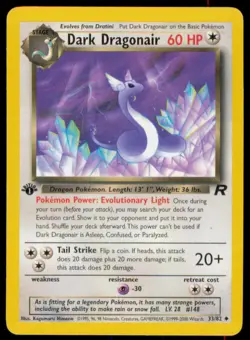 Dark Dragonair 33/82 Uncommon Team Rocket Pokemon 1st Edition Moderately Played - Image 1