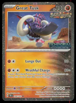 Great Tusk (Temporal Forces Stamped) 096/162 Holo Pokemon Holo NM - Image 1