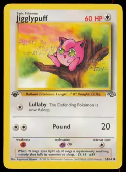 Jigglypuff 54/64 1st Edition Common Jungle Pokemon Heavily Played - Image 1