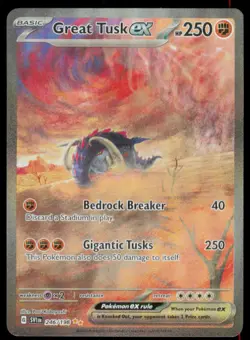 Great Tusk ex 246/198 Special Illustration Rare Scarlet & Violet Pokemon Holo NM - Image 1