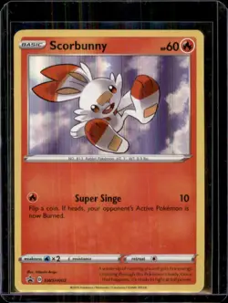 Scorbunny SWSH002 Black Star Promo Sword and Shield Holo Rare Pokemon Card - Image 1