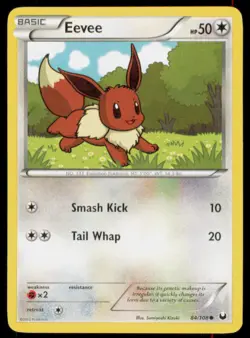 Eevee 84/108 Common Dark Explorers Pokemon Heavily Played - Image 1