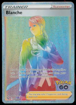Blanche 082/078 Rainbow Rare Pokemon GO Pokemon Lightly Played - Image 1